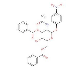 p-Nitrophenyl 2-Acetamido-2-deoxy-3,6-di-O-benzoyl-β-D-glucopyranoside (CAS 84564-22-7) - chemical structure image