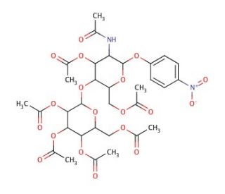 p-Nitrophenyl 2-Acetamido-2-deoxy-4-O-(2&prime;,3&prime;,4&prime;,6&prime;-tetra-O-acetyl-&beta;-D-galactopyranosyl)-3,6-di-O-acetyl-&beta;-D-glucopyranoside (