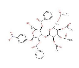 p-Nitrophenyl 3-O-(2,3,4,6-Tetra-O-acetyl-&alpha;-D-mannopyranosyl)-2,4-di-O-benzoyl-&beta;-D-mannopyranoside - chemical structure image