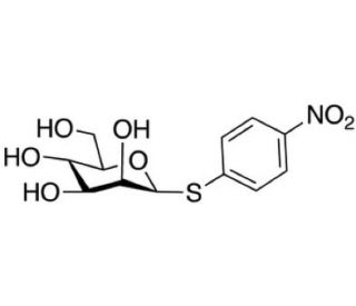 p-Nitrophenyl &beta;-D-Thiomannopyranoside (CAS 55385-51-8) - chemical structure image