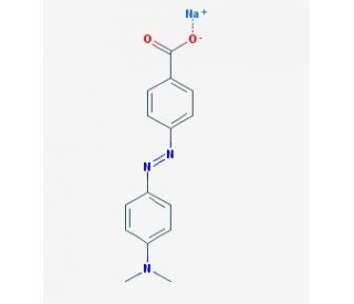 p-(p-Dimethylaminophenylazo)benzoic acid sodium salt (CAS 845-46-5) - chemical structure image
