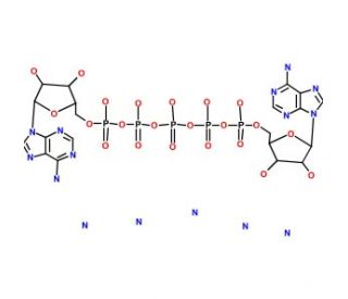 P1,P5-Di(adenosine-5&prime;) pentaphosphate ammonium salt - chemical structure image