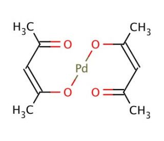 Palladium(II) acetylacetonate (CAS 14024-61-4) - chemical structure image