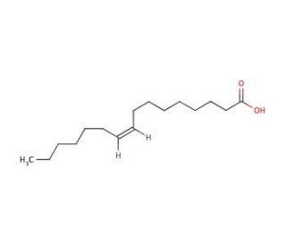 Palmitoleic acid (CAS 373-49-9) - chemical structure image