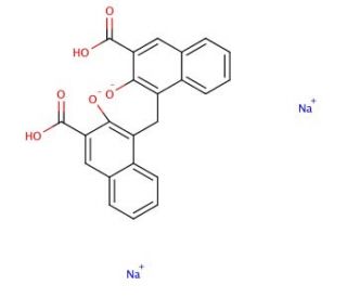 Pamoic acid disodium salt (CAS 6640-22-8) - chemical structure image