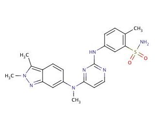 Pazopanib (CAS 444731-52-6) - chemical structure image