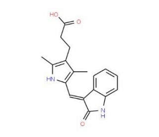 PDGFR Tyrosine Kinase Inhibitor VI, SU6668 (CAS 210644-62-5) - chemical structure image