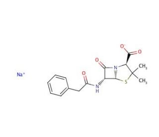 Penicillin G sodium salt (CAS 69-57-8) - chemical structure image