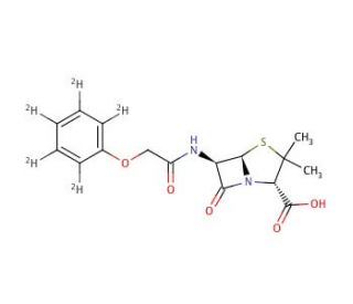Penicillin V-d5 (CAS 1356837-87-0) - chemical structure image