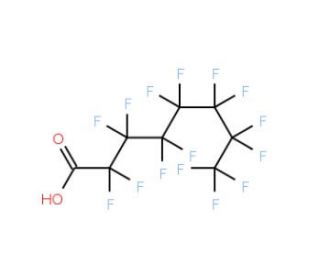 Pentadecafluorooctanoic acid (CAS 335-67-1) - chemical structure image