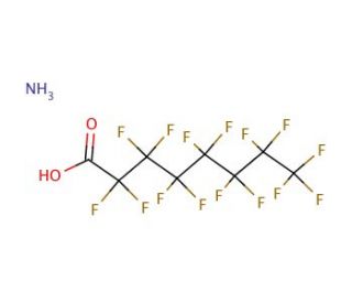 Pentadecafluorooctanoic acid ammonium salt (CAS 3825-26-1) - chemical structure image