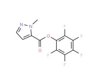 Pentafluorophenyl 1-methyl-1H-pyrazole-5-carboxylate (CAS 926921-64-4) - chemical structure image