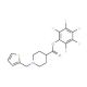 Pentafluorophenyl 1-(thien-2-ylmethyl)piperidine-4-carboxylate (CAS 930111-06-1) - chemical structure image