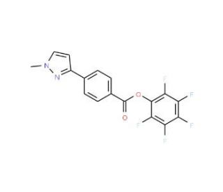 Pentafluorophenyl 4-(1-methyl-1H-pyrazol-3-yl)benzoate (CAS 915707-42-5) - chemical structure image