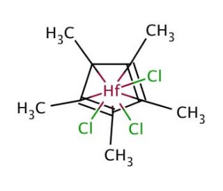 Pentamethylcyclopentadienylhafnium(IV) trichloride (CAS 75181-08-7) - chemical structure image