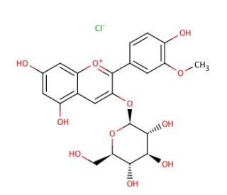 Peonidin 3-O-glucoside chloride (CAS 6906-39-4) - chemical structure image