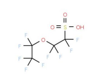 Perfluoro(2-ethoxyethane)sulphonic acid (CAS 113507-82-7) - chemical structure image