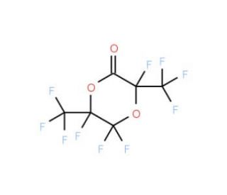 Perfluoro(2-oxo-3,6-dimethyl-1,4-dioxane) (CAS 7309-84-4) - chemical structure image