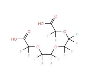 Perfluoro-3,6,9-trioxaundecane-1,11-dioic acid (CAS 55621-18-6) - chemical structure image