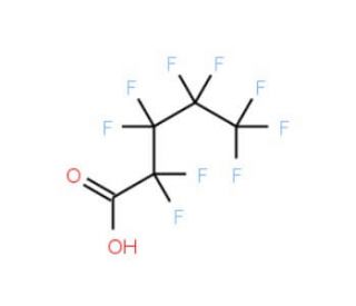 Perfluoropentanoic acid (CAS 2706-90-3) - chemical structure image