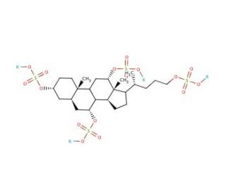 Petromyzonol 3,7,12,24-Tetrasulfate Tetrapotassium Salt (CAS 384342-62-5) - chemical structure image