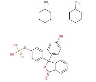 Phenolphthalein monophosphate, bis(cyclohexylammonium) salt (CAS 14815-59-9) - chemical structure image