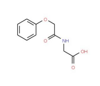 [(phenoxyacetyl)amino]acetic acid (CAS 14231-45-9) - chemical structure image