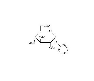 Phenyl 2,3,4,5-tetra-O-acetyl-&alpha;-D-glucopyranoside (CAS 3427-45-0) - chemical structure image