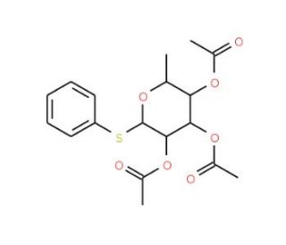 Phenyl 2,3,4-Tri-O-acetyl-1-thio-&alpha;-L-rhamnopyranoside (CAS 108740-74-5) - chemical structure image