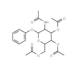 Phenyl 2-acetamido-3,4,6-tri-O-acetyl-2-deoxy-b-D-glucopyranoside (CAS 13089-21-9) - chemical structure image