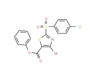 Phenyl 4-bromo-2-(4-chlorophenylsulfonyl)thiazole-5-carboxylate - chemical structure image