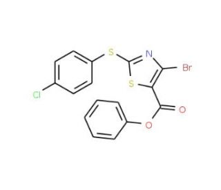 Phenyl 4-bromo-2-(4-chlorophenylthio)thiazole-5-carboxylate - chemical structure image