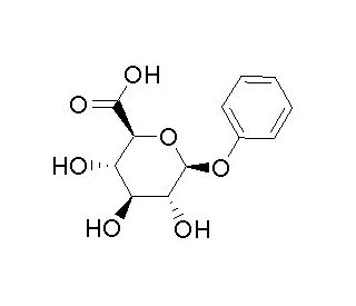 Phenyl-&beta;-D-glucuronide (CAS 17685-05-1) - chemical structure image