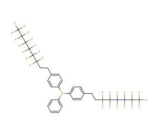 Phenylbis[4-(3,3,4,4,5,5,6,6,7,7,8,8,8-tridecafluorooctyl)phenyl]phosphine (CAS 290827-94-0) - chemical structure image