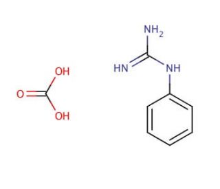 Phenylguanidine carbonate salt (CAS 14018-90-7) - chemical structure image