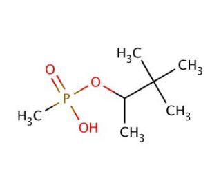 Pinacolyl methylphosphonate (CAS 616-52-4) - chemical structure image