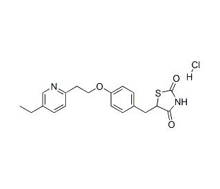 Pioglitazone hydrochloride (CAS 112529-15-4) - chemical structure image