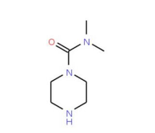 Piperazine-1-carboxylic acid dimethylamide (CAS 41340-78-7) - chemical structure image