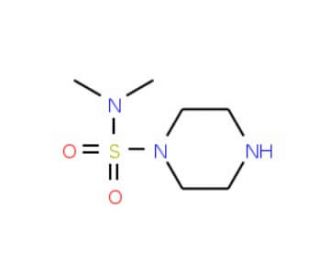 Piperazine-1-sulfonic acid dimethylamide (CAS 98961-97-8) - chemical structure image