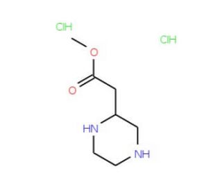 Piperazine-2-acetic acid methylester dihydrochloride (CAS 394709-83-2) - chemical structure image