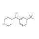 Piperidin-4-yl-(3-trifluoromethyl-phenyl)-methanol (CAS 38646-29-6) - chemical structure image
