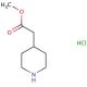 Piperidin-4-yl-acetic acid methyl ester hydrochloride (CAS 81270-37-3) - chemical structure image