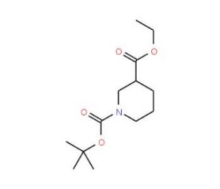 Piperidine-1,3-dicarboxylic acid 1-tert-butylester 3-ethyl ester (CAS 130250-54-3) - chemical structure image