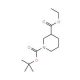 Piperidine-1,3-dicarboxylic acid 1-tert-butylester 3-ethyl ester (CAS 130250-54-3) - chemical structure image