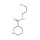 Piperidine-3-carboxylic acid (3-hydroxy-propyl)-amide (CAS 496057-59-1) - chemical structure image