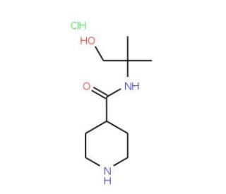 Piperidine-4-carboxylic acid (2-hydroxy-1,1-dimethyl-ethyl)-amide hydrochloride - chemical structure image