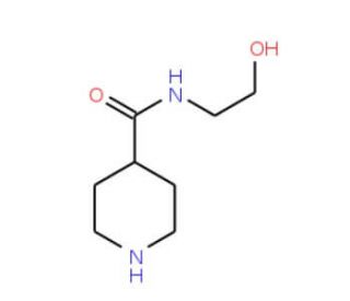 Piperidine-4-carboxylic acid (2-hydroxyethyl)-amide (CAS 30672-46-9) - chemical structure image