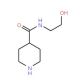 Piperidine-4-carboxylic acid (2-hydroxyethyl)-amide (CAS 30672-46-9) - chemical structure image
