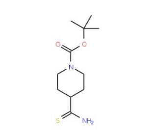Piperidine-4-thiocarboxamide, N1-BOC protected (CAS 214834-18-1) - chemical structure image