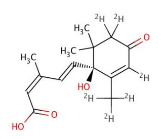 (&plus;)cis,trans-Abscisic Acid-d6 (CAS 21293-29-8 (unlabeled)) - chemical structure image